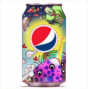 La canette explosive et colorée Pepsi