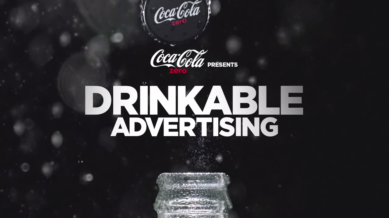 Une campagne interactive par Coca-Cola qui se boit vraiment !