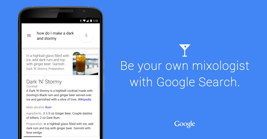 Une application Cocktail pour Google